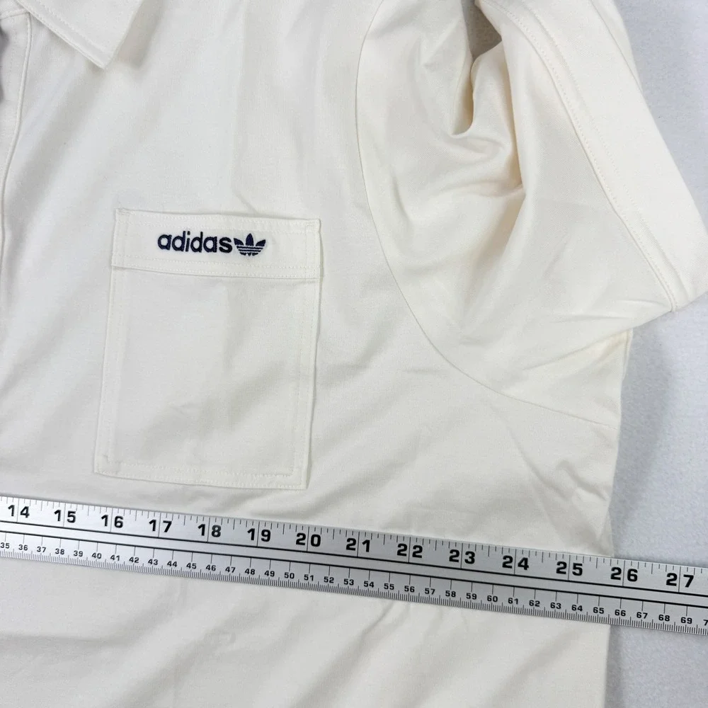adidas Pocket Polo Size XXL Men Chalk White Trefoil Pocket Golf Shirt NEW